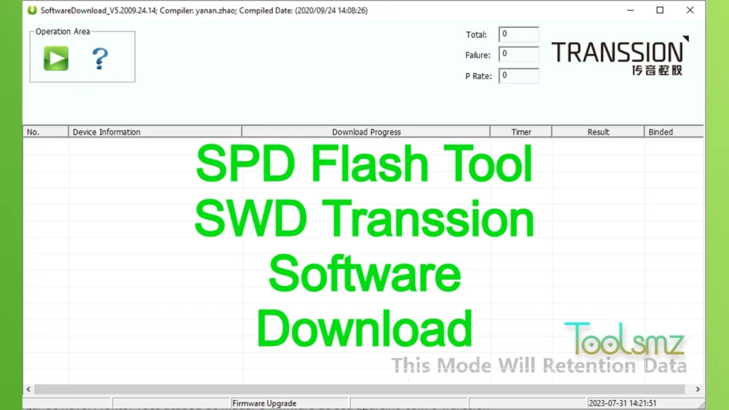 SPD Flash Tool SWD Transsion Software Download - Toolsmz